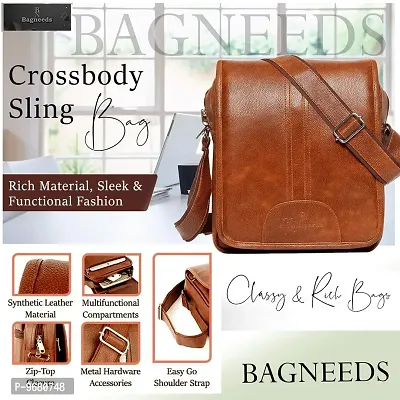 Bagneeds Men's Messenger Bags (Tan)-thumb3
