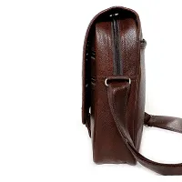 Bagneeds Casual/Formal Crossbody Synthetic Leather Unisex Sling Bag (Brown)-thumb1