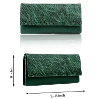 Bagneeds Synthetic Leather Wallet Money/Card Holder for Women (Green)-thumb2