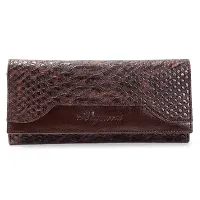Bagneeds Crok with Pu Leather Fabric Clutch Cash/Card Holder for Women/Girls (Brown)-thumb2