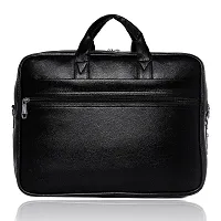 Trendy Men Black Synthetic Leather Briefcase Best Laptop Messenger Bag Satchel for Men-thumb1