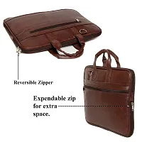 Trendy Men Brown Synthetic Leather Briefcase Best Laptop Messenger Bag Satchel for Men-thumb2