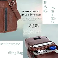 Stylish Fancy Unisex Synthetic Leather Sling And Cross-Body Bag For Multi-Purpose Use For Men-thumb2