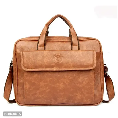 Trendy Men  and Women Synthetic Leather Casual Travel/Office Laptop Messenger Bag-thumb0