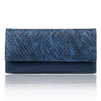 Bagneeds Synthetic Leather Wallet Money/Card Holder for Women (Blue)-thumb1