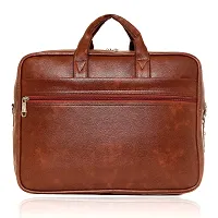 Trendy Men Tan Synthetic Leather Briefcase Best Laptop Messenger Bag Satchel for Men-thumb2