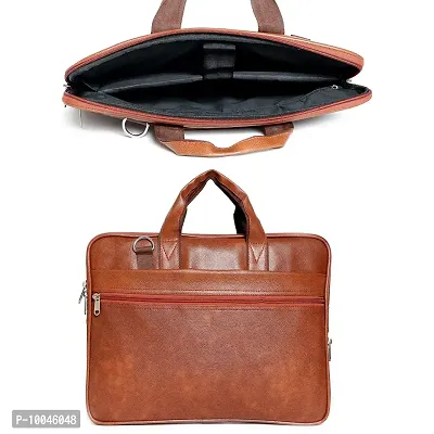Trendy Men Tan Synthetic Leather Briefcase Best Laptop Messenger Bag Satchel for Men-thumb5