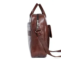 Trendy Men  and Women Synthetic Leather Casual Travel/Office Laptop Messenger Bag-thumb1