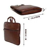 Trendy Men Brown Synthetic Leather Briefcase Best Laptop Messenger Bag Satchel for Men-thumb1