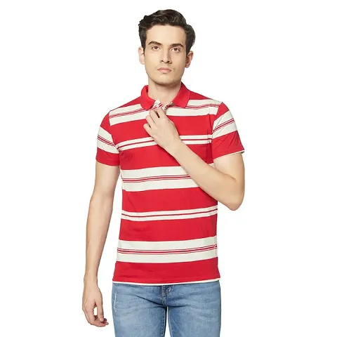 EKFX Cotton Men Polo Neck T-shirts