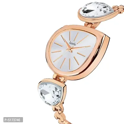 BEZELO Analog Women's Watch (Silver Dial and stylish rose gold belt,stylish diamond)-thumb2