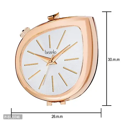 BEZELO Analog Women's Watch (Silver Dial and stylish rose gold belt,stylish diamond)-thumb3