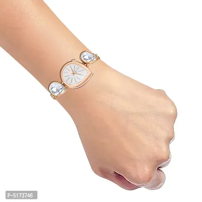 BEZELO Analog Women's Watch (Silver Dial and stylish rose gold belt,stylish diamond)-thumb5