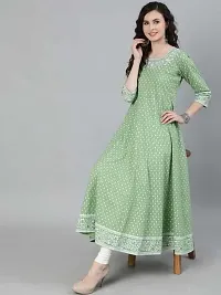 RJ Fashion Women's Printed Rayon Anarkali Kurti Long Length Kurta Festive Collection(Kurti_15-Light Green-l)-thumb1