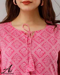 RJ Fashion Women's Plain Rayon Anarkali Kurti Short Knee Length Kurta Festive Collection(kurti-12-pink-l)-thumb4