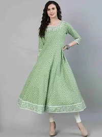 RJ Fashion Women's Printed Rayon Anarkali Kurti Long Length Kurta Festive Collection(Kurti_15-Light Green-l)-thumb2