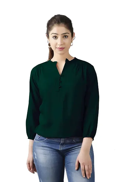 RJ Fashion Women's Latest Rayon Plain Solid Tops for Women and Girl(ASD-01)