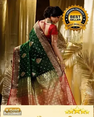 Stylish Satin Saree With Blouse Piece for Women-thumb2