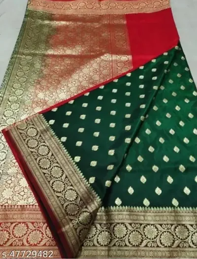 Stylish Art Silk Woven Design Saree with Blouse piece For Women