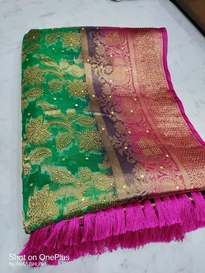 New In Organza Saree with Blouse piece 