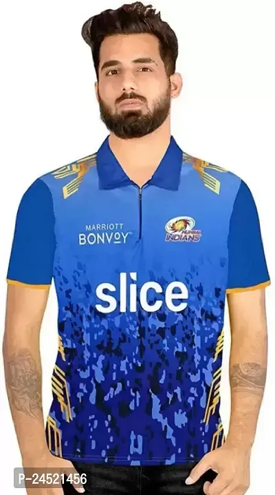 Reliable Multicoloured Polyester Printed Sports Jerseys Polos For Men-thumb0