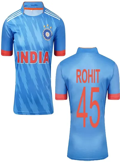 IND Cricket Team Jersey Tshirt 2023-24 -Virat 18-Dhoni7,Rohit 45,Surya 63,Hardik 33,Rishabh 17,KL Rahul 1