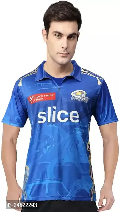 Reliable Multicoloured Polyester Printed Sports Jerseys Polos For Men-thumb0