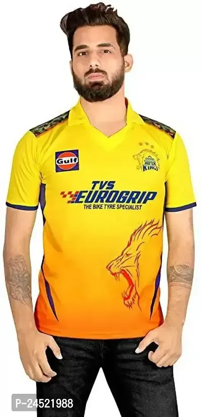 Reliable Yellow Polyester Printed Sports Jerseys Tees For Men