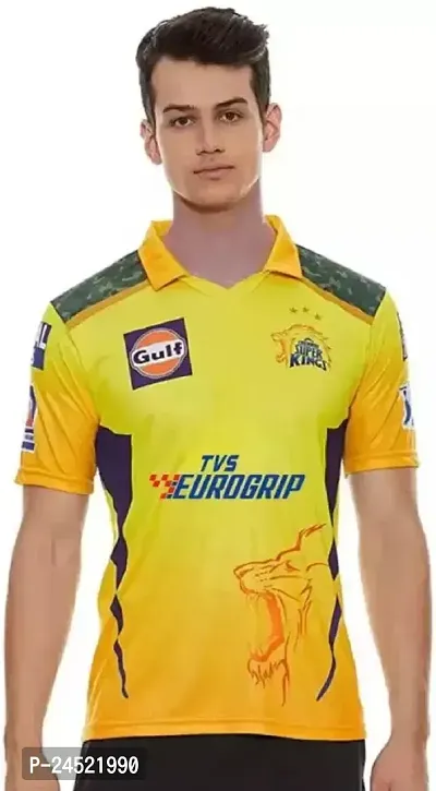 Reliable Yellow Polyester Printed Sports Jerseys Tees For Men-thumb0