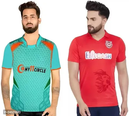 Reliable Polyester Printed Sports Jerseys Tees For Men Pack Of 2