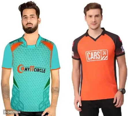 Reliable Polyester Printed Sports Jerseys Tees For Men Pack Of 2