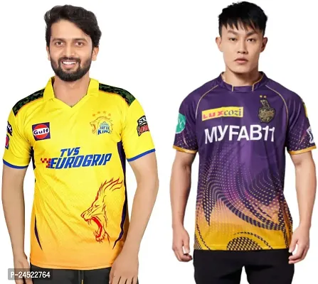 Reliable Polyester Printed Sports Jerseys Tees For Men Pack Of 2