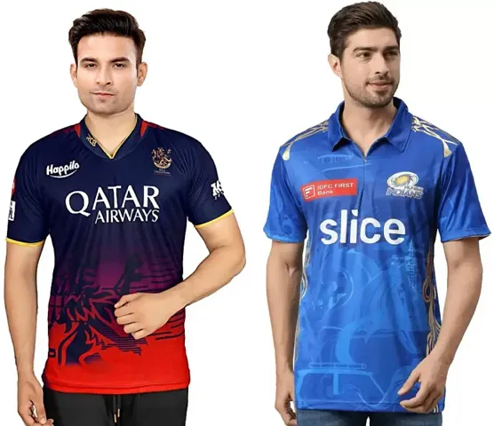 Reliable Polyester Printed IPL Jersey Tees For Men Pack Of 2