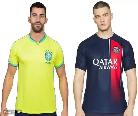 Reliable Polyester Printed Sports Jerseys Tees For Men Pack Of 2