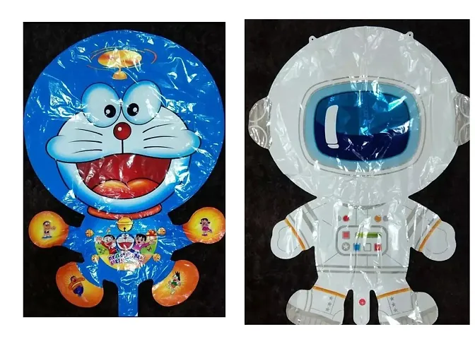 Combo Of Doraemon Foil Balloon And Adorable Astronaut Kids Favorite Toy