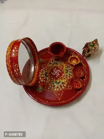 Pooja Karwa Chauth Thali (Set Of 6)-thumb0