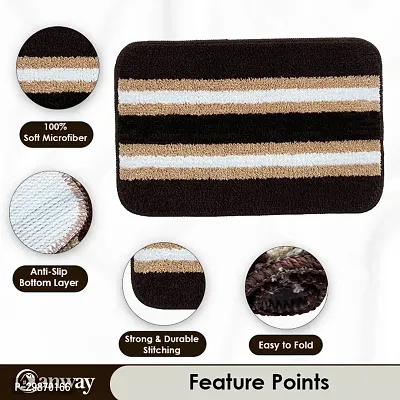 Microfiber Striped Door Mats Pack Of 1-thumb5