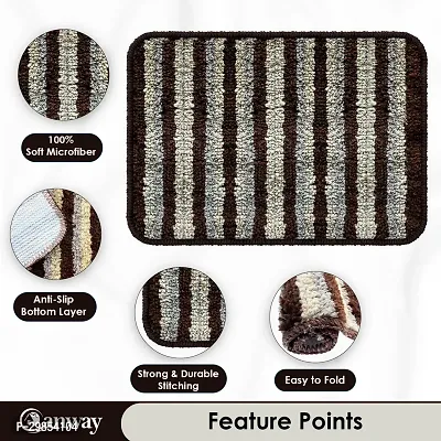 Microfiber Striped Door Mats Pack Of 1-thumb5