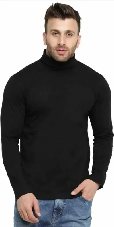 Reliable Blend Solid Tshirt For Men