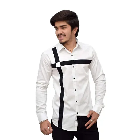 Jaysar Enterprises Men's Casual Shirt (AMD-Shirt-White-S)