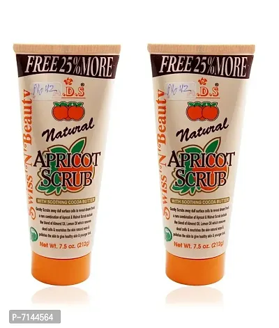 Adbeni NATURAL APRICOT SCRUB 212g Pack of 2 Bundle With Liner  Rubber Band -PHSP-thumb2