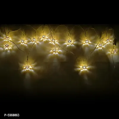 Decorative Star Curtain LED Lights for Diwali Christmas Wedding - 2.5 Meter (1 Curtain, 138 LED, 6+6 Star) , Diwali Star Light Curtain , Diwali led Lights, Best Gift for Diwali-thumb0