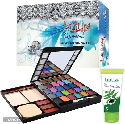 Lilium Diamond Facial Kit Neem Face Wash With Makeup Kit Gc792 Pack Of 3 (3 Items In The Set)-thumb0