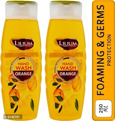 LILIUM Foaming Hand Wash Orange Hand Wash Bottle (2 x 250 ml)-thumb0