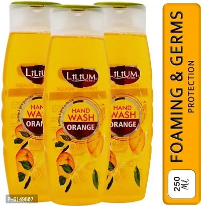 LILIUM Foaming Hand Wash Orange Hand Wash Bottle (3 x 500 ml)-thumb0