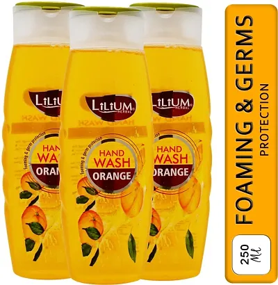 LILIUM Foaming Hand Wash Orange Hand Wash Bottle (3 x 500 ml)