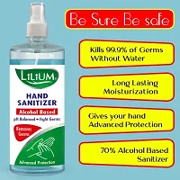 LILIUM 70% Alcohol Based Hand Cleanser (Sanitizer) Liquid Spray 500 ml and 200 ml Sanitizer Spray Bottle (2 x 350 ml)-thumb2