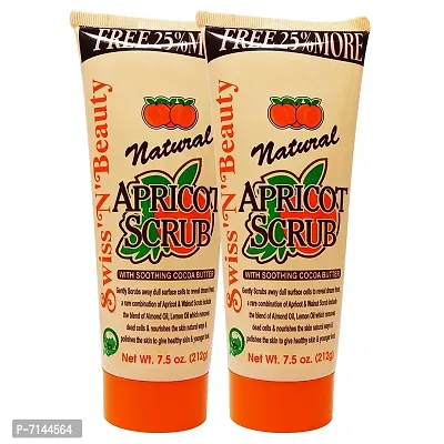 Adbeni NATURAL APRICOT SCRUB 212g Pack of 2 Bundle With Liner  Rubber Band -PHSP-thumb0