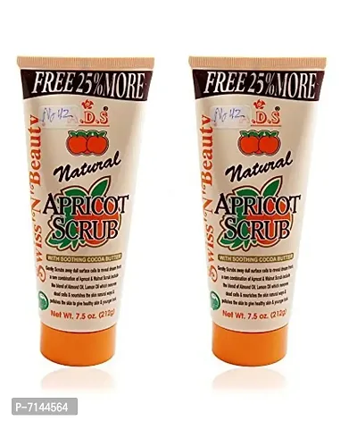 Adbeni NATURAL APRICOT SCRUB 212g Pack of 2 Bundle With Liner  Rubber Band -PHSP-thumb5