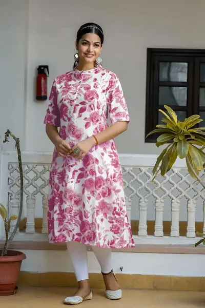 Stylish A-Line Stitched Kurti For Women